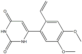 6-(2-Ethenyl-4,5-dimethoxyphenyl)pyrimidine-2,4(1H,3H)-dione Struktur