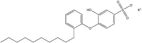 2-Hydroxy-2'-decyl[oxybisbenzene]-4-sulfonic acid potassium salt Struktur