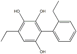 6-Ethyl-3-(2-ethylphenyl)benzene-1,2,4-triol Struktur