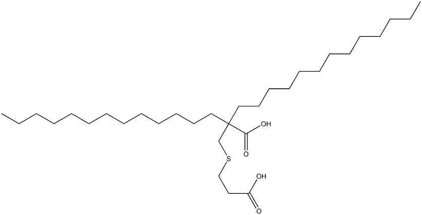 2-[(2-Carboxyethylthio)methyl]-2-tridecylpentadecanoic acid Struktur