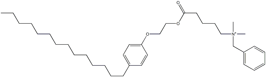 N,N-Dimethyl-N-benzyl-N-[4-[[2-(4-tetradecylphenyloxy)ethyl]oxycarbonyl]butyl]aminium Struktur