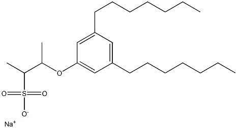 3-(3,5-Diheptylphenoxy)butane-2-sulfonic acid sodium salt Struktur