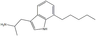 3-(2-Aminopropyl)-7-pentyl-1H-indole Struktur