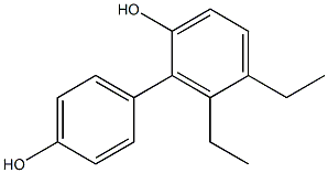 5,6-Diethyl-1,1'-biphenyl-2,4'-diol Struktur