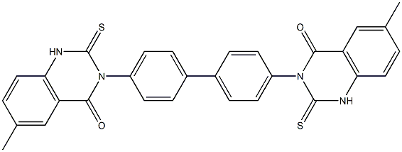 3,3'-(1,1'-Biphenyl-4,4'-diyl)bis[1,2-dihydro-6-methyl-2-thioxoquinazolin-4(3H)-one] Struktur