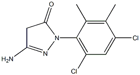 3-Amino-1-(4,6-dichloro-2,3-dimethylphenyl)-5(4H)-pyrazolone Struktur