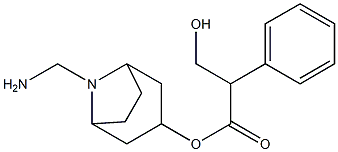 3-Hydroxy-2-phenylpropionic acid 8-aminomethyl-8-azabicyclo[3.2.1]octan-3-yl ester Struktur