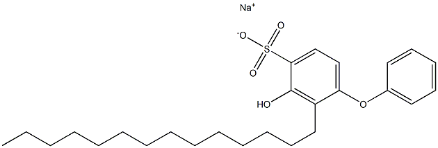 3-Hydroxy-2-tetradecyl[oxybisbenzene]-4-sulfonic acid sodium salt Struktur