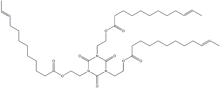 1,3,5-Tris[2-(10-dodecenoyloxy)ethyl]hexahydro-1,3,5-triazine-2,4,6-trione Struktur