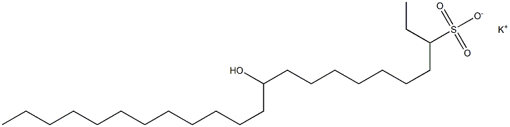 11-Hydroxytricosane-3-sulfonic acid potassium salt Struktur