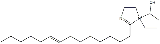 1-Ethyl-1-(1-hydroxyethyl)-2-(8-tetradecenyl)-2-imidazoline-1-ium Struktur