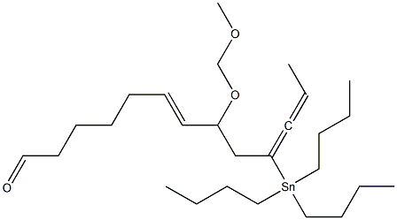 (6E,10S)-8-(Methoxymethoxy)-10-(tributylstannyl)-6,10,11-tridecatrienal Struktur