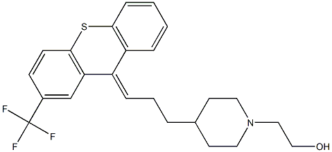 4-[3-[2-(Trifluoromethyl)-9H-thioxanthen-9-ylidene]propyl]-1-piperidineethanol Struktur