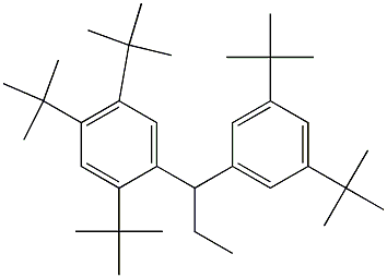 1-(2,4,5-Tri-tert-butylphenyl)-1-(3,5-di-tert-butylphenyl)propane Struktur