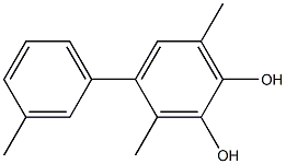 3,6-Dimethyl-4-(3-methylphenyl)benzene-1,2-diol Struktur