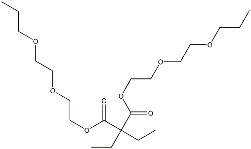 Diethylmalonic acid bis[2-(2-propoxyethoxy)ethyl] ester Struktur