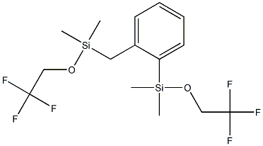 1-[(2,2,2-Trifluoroethoxy)dimethylsilyl]-2-[[(2,2,2-trifluoroethoxy)dimethylsilyl]methyl]benzene Struktur