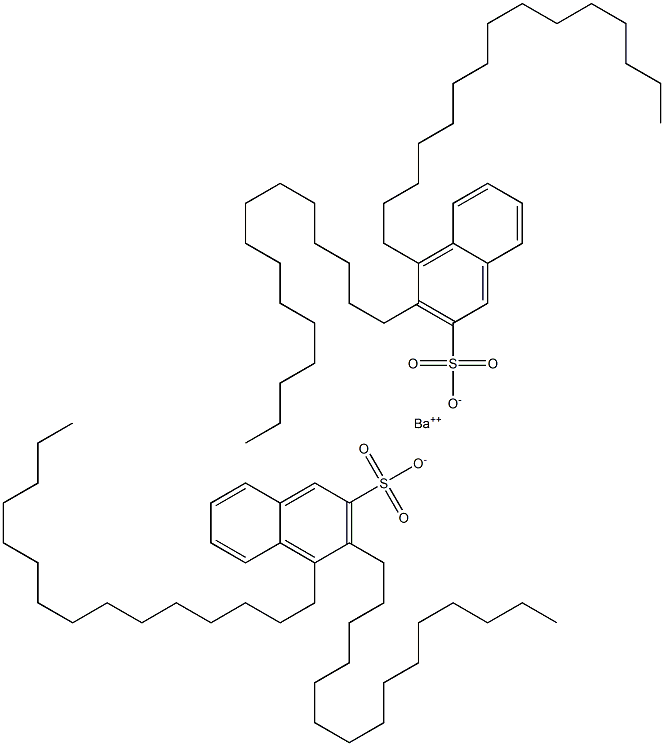 Bis(3,4-dipentadecyl-2-naphthalenesulfonic acid)barium salt Struktur