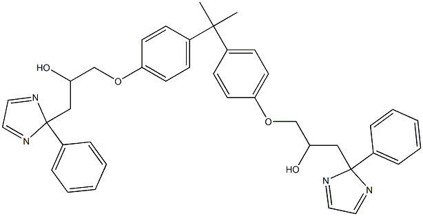 1,1'-(2,2-Propanediyl)bis[(4,1-phenylene)oxy]bis[3-(2-phenyl-2H-imidazol-2-yl)-2-propanol] Struktur