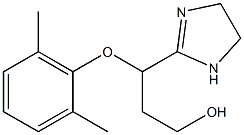 2-[3-Hydroxy-1-(2,6-dimethylphenoxy)propyl]-2-imidazoline Struktur