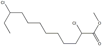 2,10-Dichlorododecanoic acid methyl ester Struktur