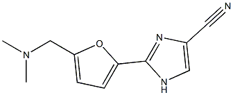 2-(5-Dimethylaminomethyl-2-furanyl)-1H-imidazole-4-carbonitrile Struktur