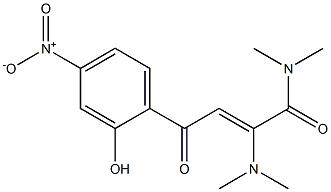 N,N-Dimethyl-2-(dimethylamino)-4-oxo-4-(2-hydroxy-4-nitrophenyl)-2-butenamide Struktur