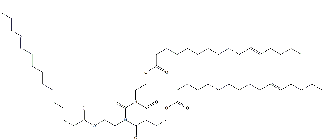 1,3,5-Tris[2-(11-hexadecenoyloxy)ethyl]hexahydro-1,3,5-triazine-2,4,6-trione Struktur