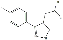 3-(4-Fluorophenyl)-4,5-dihydro-1H-pyrazole-4-acetic acid Struktur