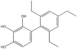 4-(2,4,6-Triethylphenyl)benzene-1,2,3-triol Struktur