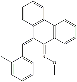 (10Z)-9,10-Dihydro-9-(methoxyimino)-10-(2-methylbenzylidene)phenanthrene Struktur