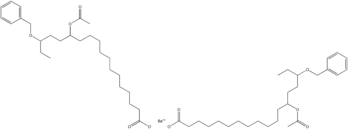 Bis(16-benzyloxy-13-acetyloxystearic acid)barium salt Struktur