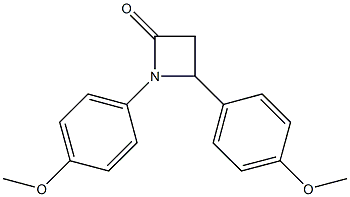 1,4-Bis(4-methoxyphenyl)azetidin-2-one Struktur