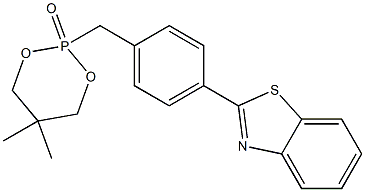 2-[4-(2-Benzothiazolyl)phenylmethyl]-5,5-dimethyl-1,3,2-dioxaphosphorinan-2-one Struktur