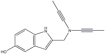 2-[Di(1-propynyl)aminomethyl]-1H-indol-5-ol Struktur