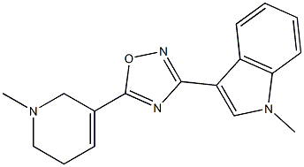 3-[5-[(1,2,5,6-Tetrahydro-1-methylpyridin)-3-yl]-1,2,4-oxadiazol-3-yl]-1-methyl-1H-indole Struktur