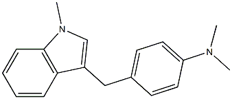 N,N-Dimethyl-4-[(1-methyl-1H-indol-3-yl)methyl]aniline Struktur