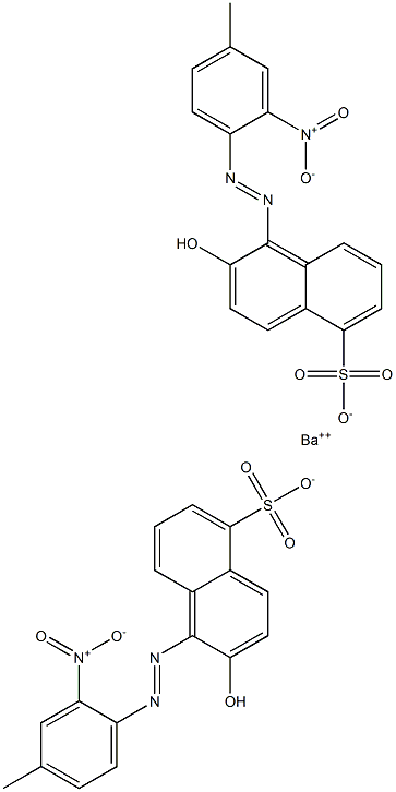 Bis[1-[(4-methyl-2-nitrophenyl)azo]-2-hydroxy-5-naphthalenesulfonic acid]barium salt Struktur