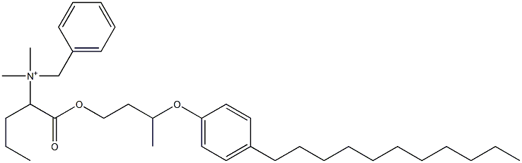 N,N-Dimethyl-N-benzyl-N-[1-[[3-(4-undecylphenyloxy)butyl]oxycarbonyl]butyl]aminium Struktur