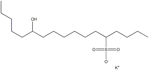 12-Hydroxyheptadecane-5-sulfonic acid potassium salt Struktur