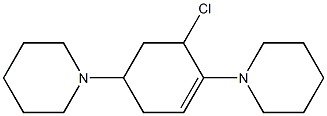 1,4-Dipiperidino-6-chloro-1-cyclohexene Struktur