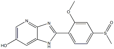 6-Hydroxy-2-(2-methoxy-4-methylsulfinylphenyl)-1H-imidazo[4,5-b]pyridine Struktur