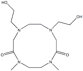 8,11-Bis(2-hydroxyethyl)-2,5-dimethyl-2,5,8,11-tetraazacyclododecane-1,6-dione Struktur