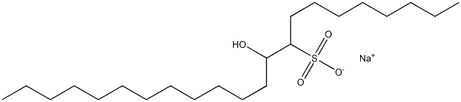 10-Hydroxydocosane-9-sulfonic acid sodium salt Struktur