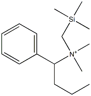 N-(Trimethylsilylmethyl)-N,N-dimethyl-1-phenylbutan-1-aminium Struktur