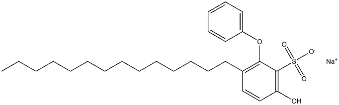 3-Hydroxy-6-tetradecyl[oxybisbenzene]-2-sulfonic acid sodium salt Struktur