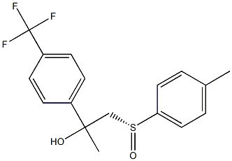 (R)-1-Methyl-1-(4-trifluoromethylphenyl)-2-(4-methylphenylsulfinyl)ethanol Struktur