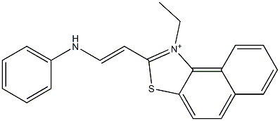 1-Ethyl-2-[2-(phenylamino)ethenyl]naphtho[1,2-d]thiazol-1-ium Struktur