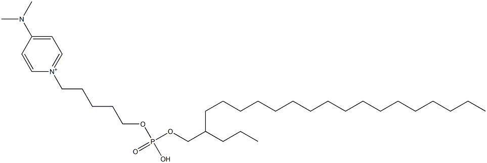 4-Dimethylamino-1-[5-[(3-hexadecyl-2-propylpropoxyphosphonyl)oxy]pentyl]pyridinium Struktur