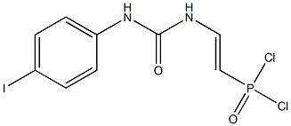 [2-[3-(4-Iodophenyl)ureido]vinyl]dichlorophosphine oxide Struktur